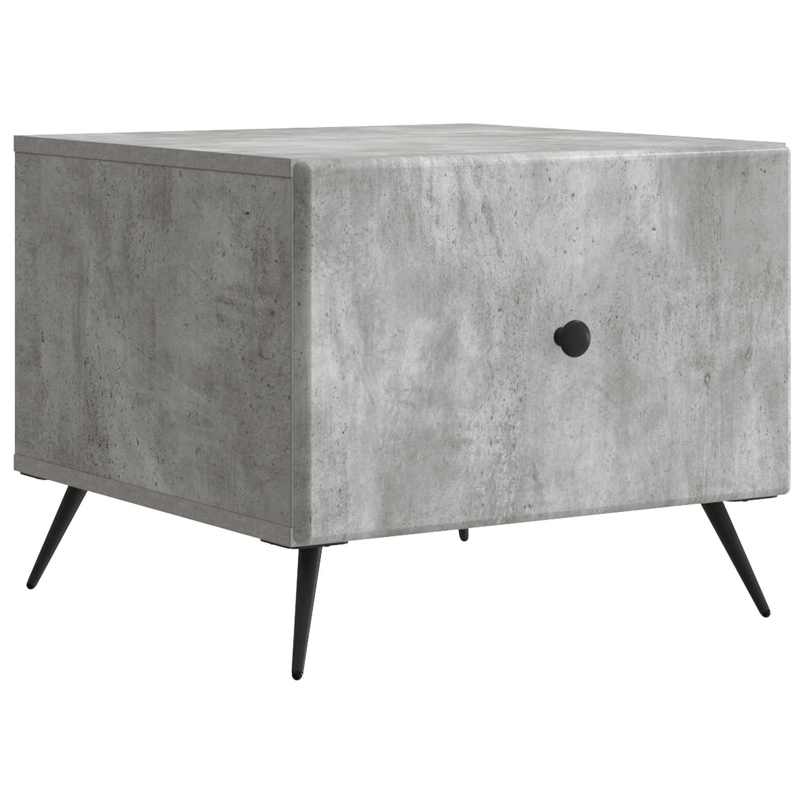 Tavolino da salotto con cassetto Grigio Cemento 49 x 50 x 40 cm