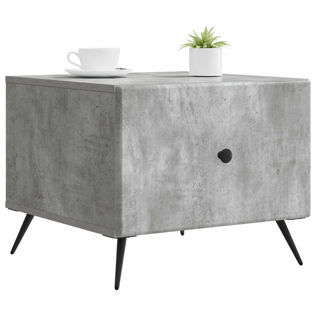 Tavolino da salotto con cassetto Grigio Cemento 49 x 50 x 40 cm