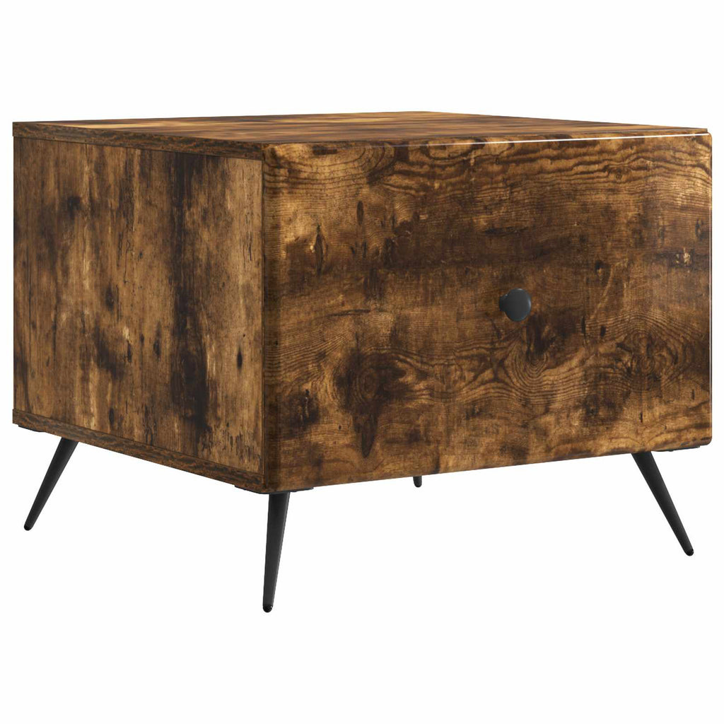 Tavolino da salotto con cassetto Rovere Fumo 49 x 50 x 40 cm