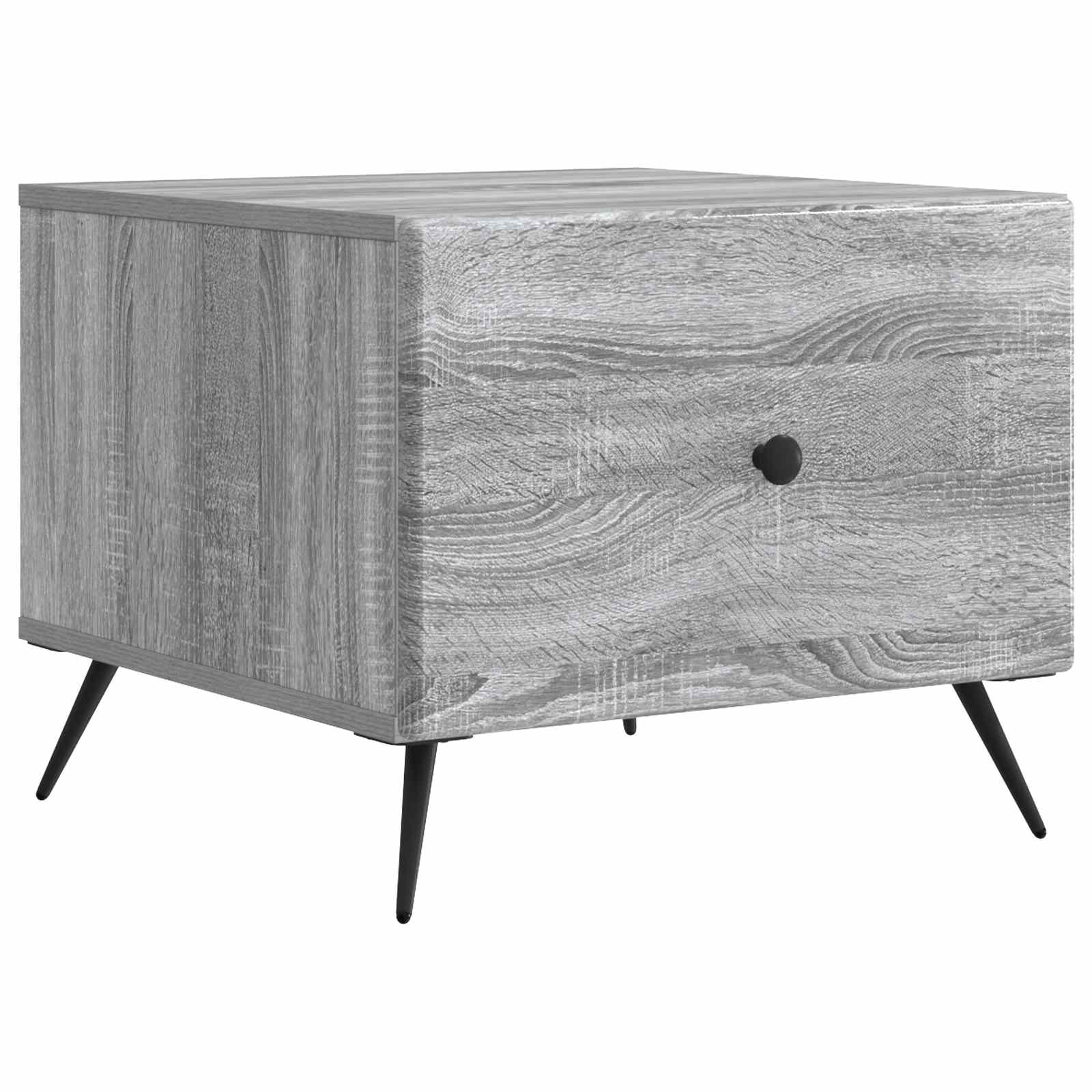 Tavolino da salotto con cassetto Grigio Sonoma 49 x 50 x 40 cm