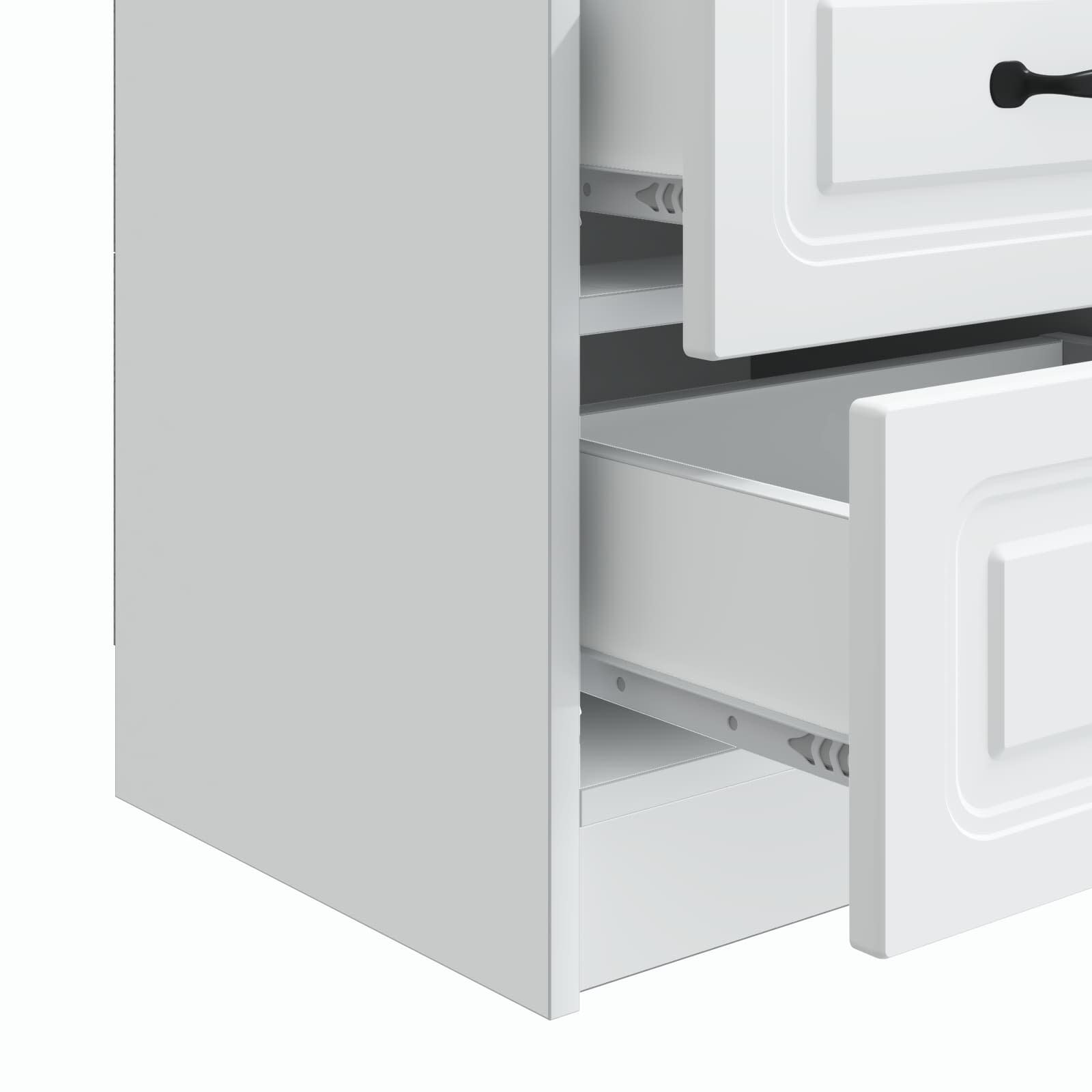 Armadio da Notte con cassetto 2 pcs Bianco 43 x 34,5 x 44,5 cm