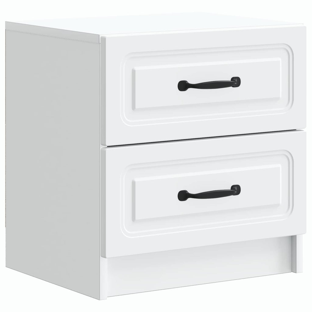 Armadio da Notte con cassetto 2 pcs Bianco 43 x 34,5 x 44,5 cm