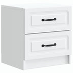 Armadio da Notte con cassetto 2 pcs Bianco 43 x 34,5 x 44,5 cm