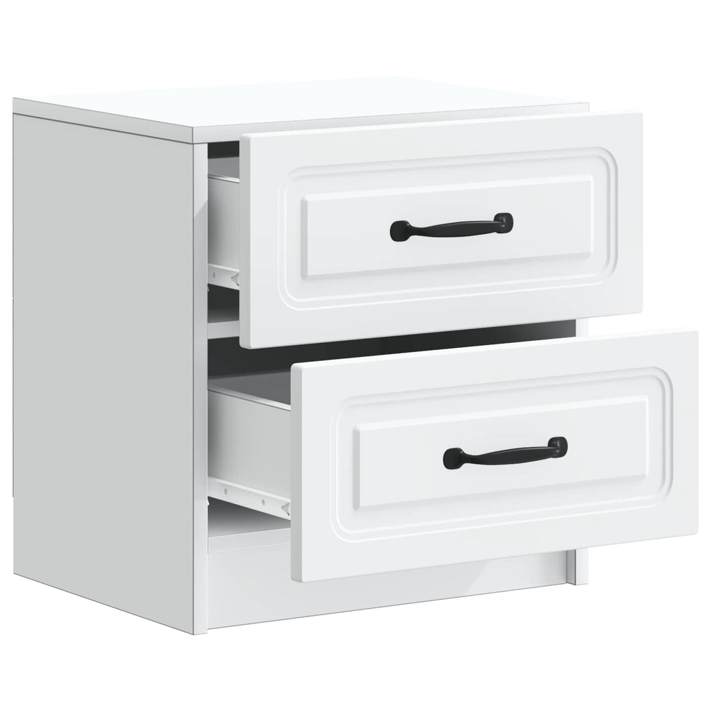 Armadio da Notte con cassetto 2 pcs Bianco 43 x 34,5 x 44,5 cm