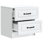 Armadio da Notte con cassetto 2 pcs Bianco 43 x 34,5 x 44,5 cm