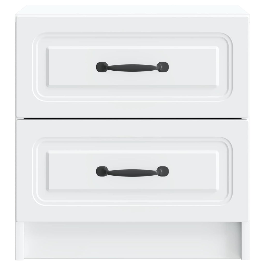 Armadio da Notte con cassetto 2 pcs Bianco 43 x 34,5 x 44,5 cm