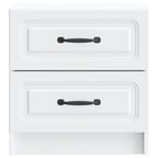 Armadio da Notte con cassetto 2 pcs Bianco 43 x 34,5 x 44,5 cm