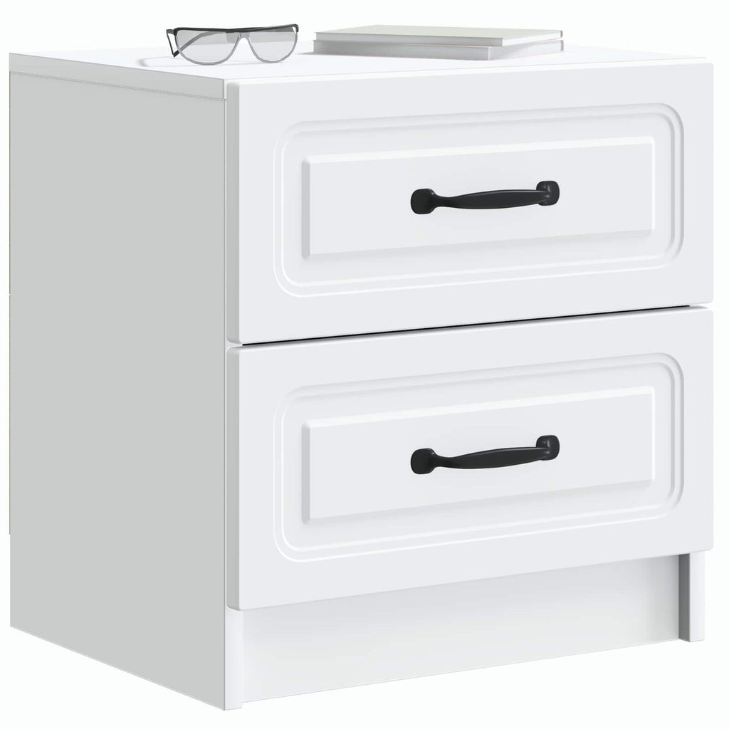 Armadio da Notte con cassetto 2 pcs Bianco 43 x 34,5 x 44,5 cm