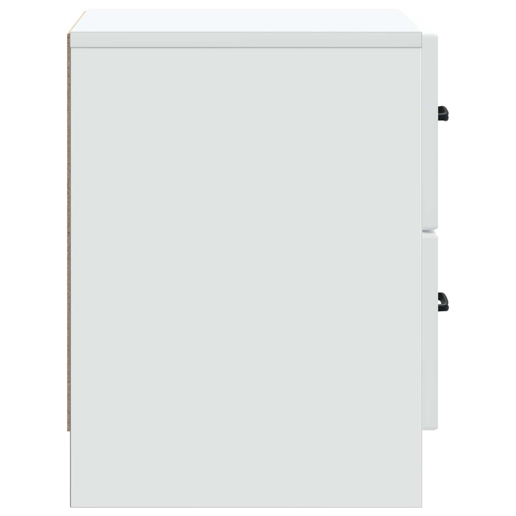 Armadio da Notte con cassetto 2 pcs Bianco 43 x 34,5 x 44,5 cm