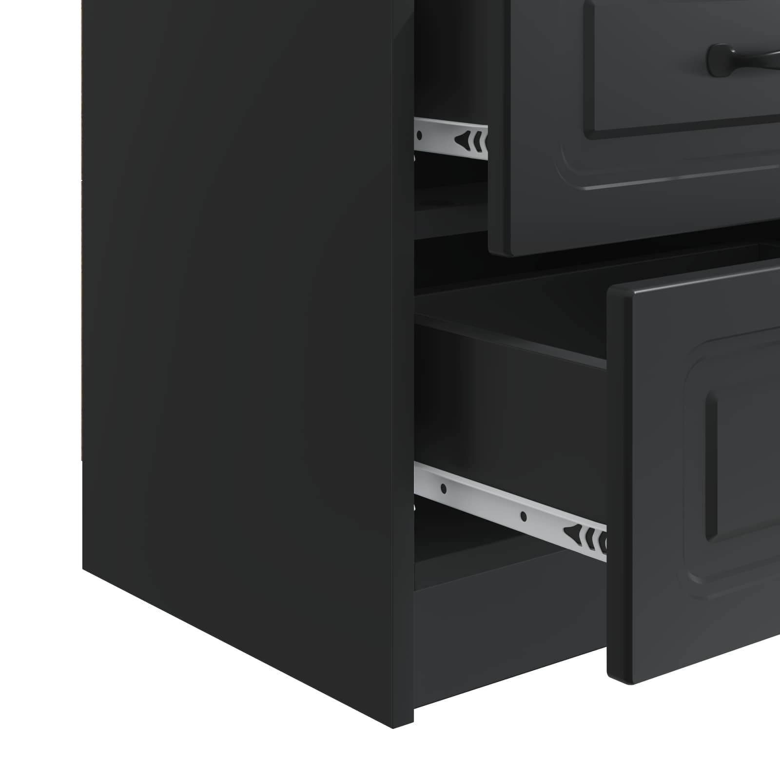 Armadio da Notte Nero 43 x 34,5 x 44,5 cm Legno ingegnerizzato