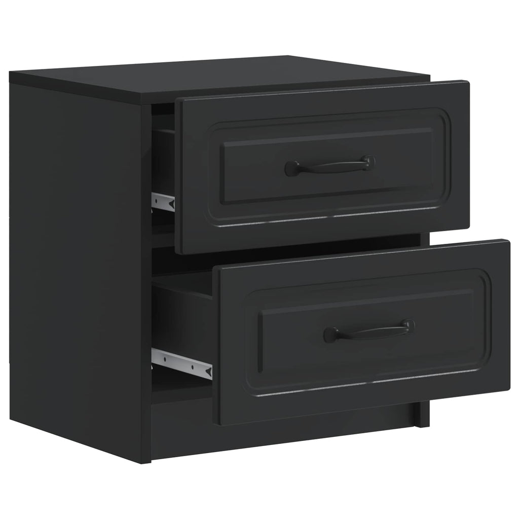 Armadio da Notte Nero 43 x 34,5 x 44,5 cm Legno ingegnerizzato