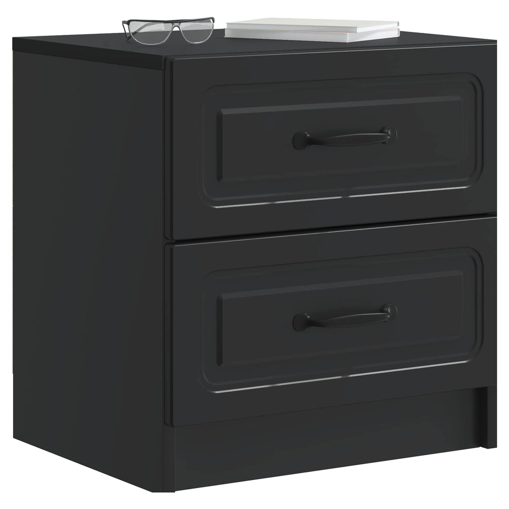 Armadio da Notte Nero 43 x 34,5 x 44,5 cm Legno ingegnerizzato