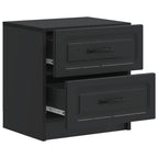 Armadio da Notte con cassetto 2 pcs Nero 43 x 34,5 x 44,5 cm