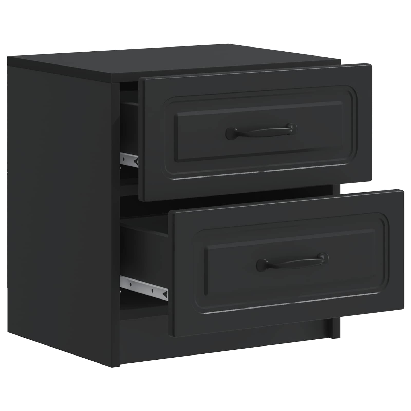Armadio da Notte con cassetto 2 pcs Nero 43 x 34,5 x 44,5 cm