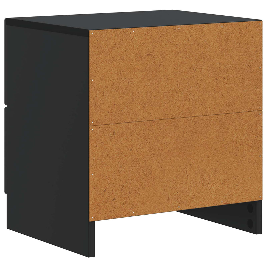Armadio da Notte con cassetto 2 pcs Nero 43 x 34,5 x 44,5 cm