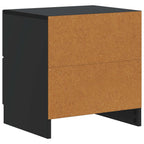Armadio da Notte con cassetto 2 pcs Nero 43 x 34,5 x 44,5 cm