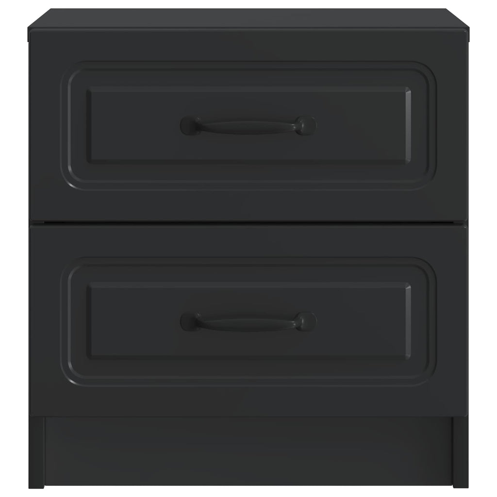 Armadio da Notte con cassetto 2 pcs Nero 43 x 34,5 x 44,5 cm