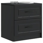 Armadio da Notte con cassetto 2 pcs Nero 43 x 34,5 x 44,5 cm