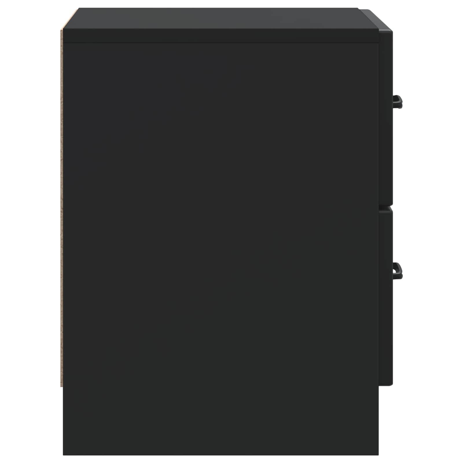 Armadio da Notte con cassetto 2 pcs Nero 43 x 34,5 x 44,5 cm