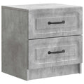 Armadio da Notte Grigio Cemento 43 x 34,5 x 44,5 cm