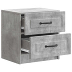 Armadio da Notte Grigio Cemento 43 x 34,5 x 44,5 cm