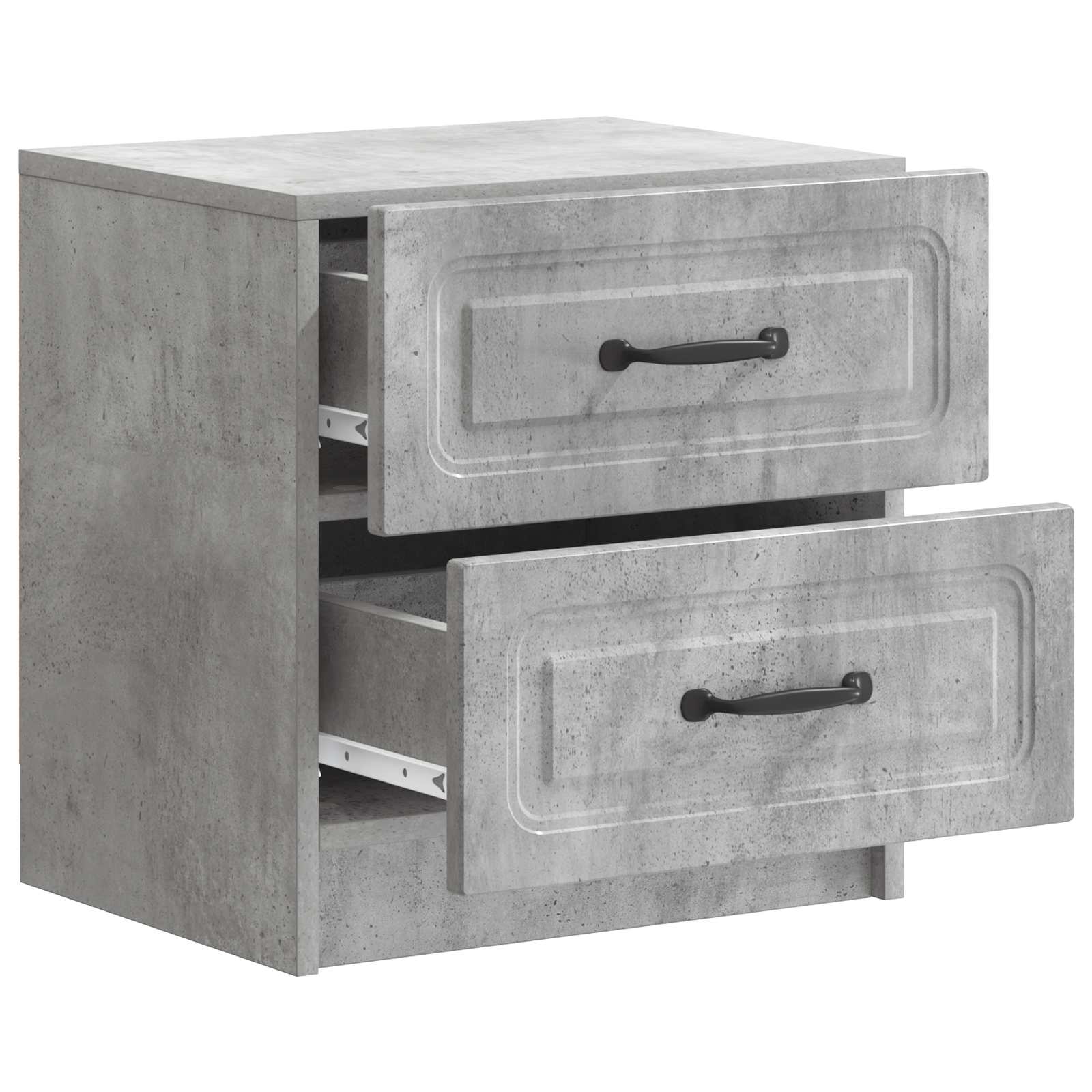 Armadio da Notte 2 pcs Grigio Cemento 43 x 34,5 x 44,5 cm