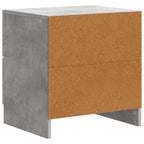 Armadio da Notte 2 pcs Grigio Cemento 43 x 34,5 x 44,5 cm