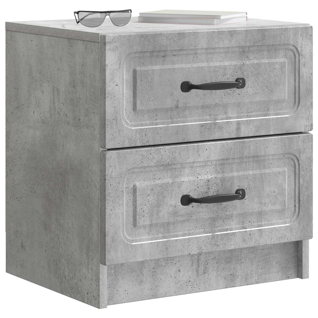 Armadio da Notte 2 pcs Grigio Cemento 43 x 34,5 x 44,5 cm