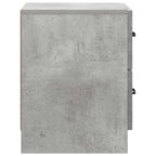 Armadio da Notte 2 pcs Grigio Cemento 43 x 34,5 x 44,5 cm