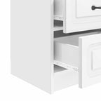Armadio da Notte con cassetto Bianco Lucido 43 x 34,5 x 44,5 cm