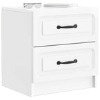 Armadio da Notte con cassetto Bianco Lucido 43 x 34,5 x 44,5 cm