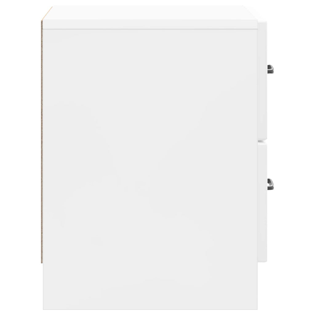 Armadio da Notte con cassetto Bianco Lucido 43 x 34,5 x 44,5 cm