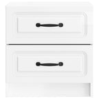 Armadio da Notte 2 pcs Bianco Lucido 43 x 34,5 x 44,5 cm