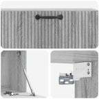 Mobile Porta TV da Muro Grigio Sonoma 98 x 31 x 30 cm