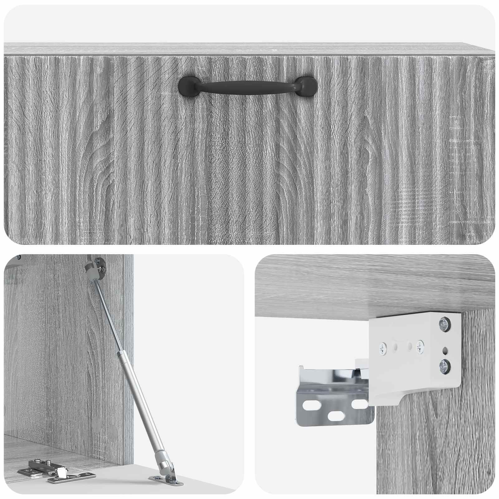 Mobile Porta TV da Muro Grigio Sonoma 98 x 31 x 30 cm