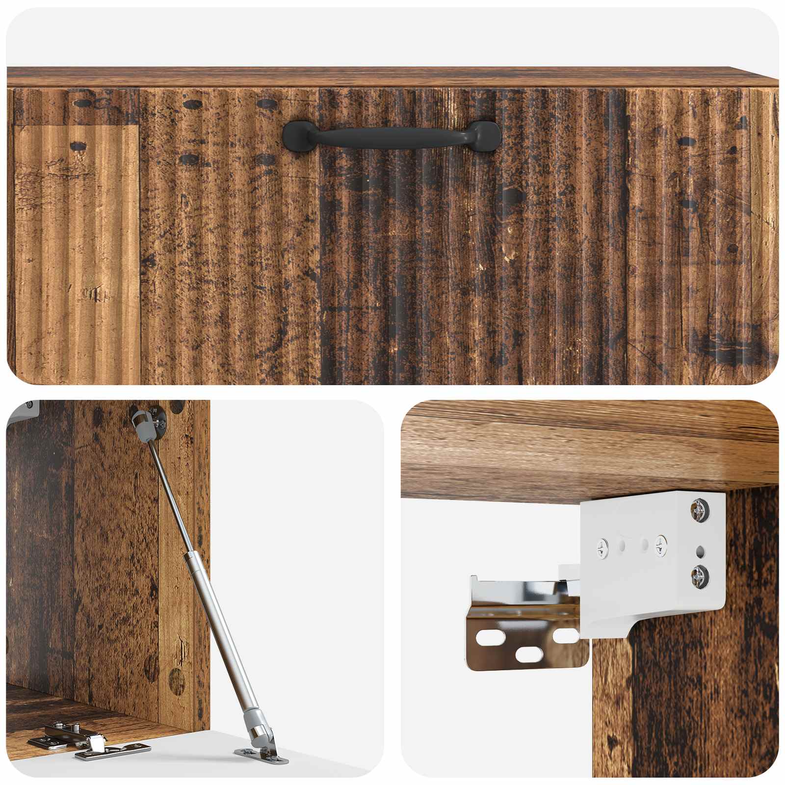 Mobile Porta TV da Muro Legno antico 98 x 31 x 30 cm