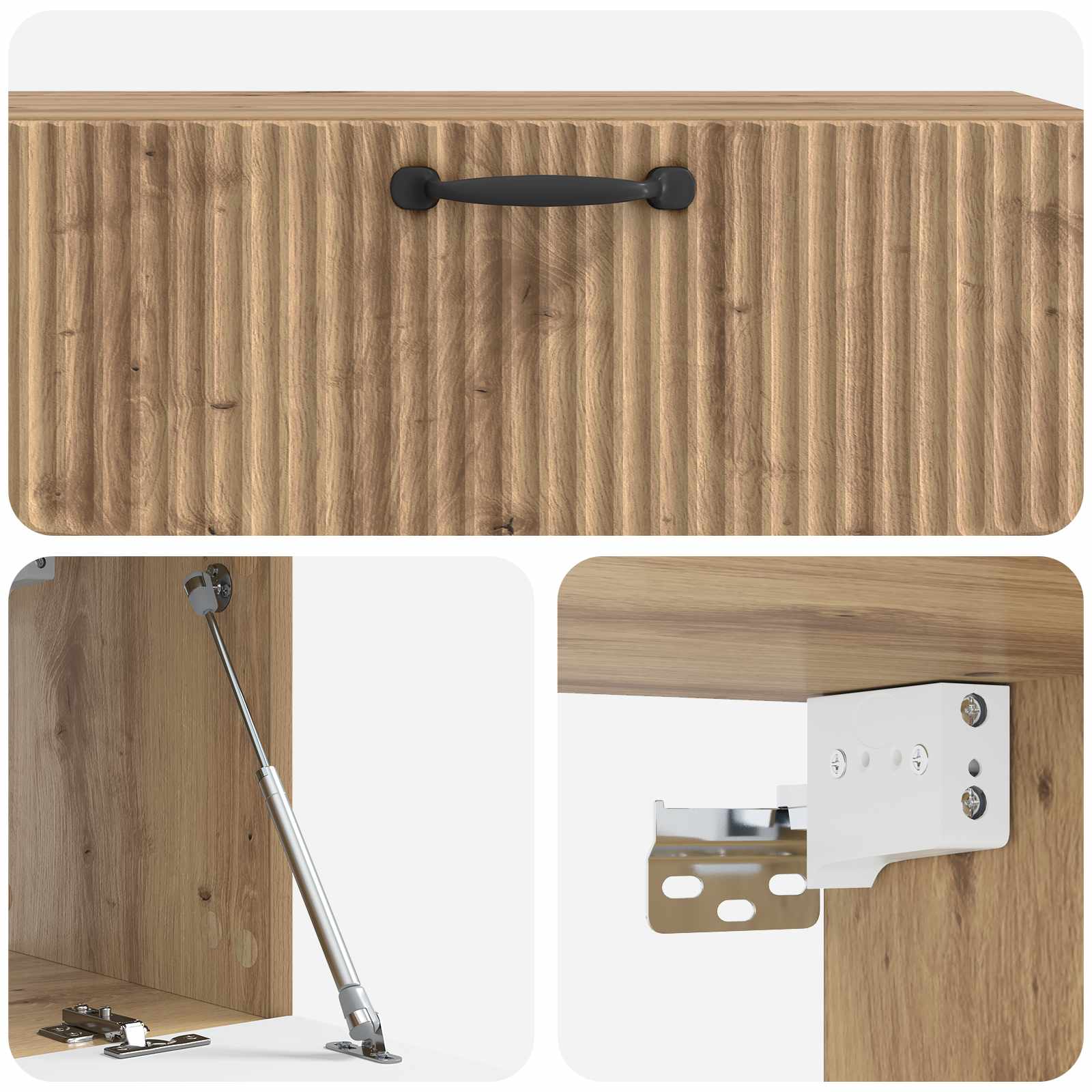 Mobile Porta TV da Muro Rovere Artigianale 98 x 31 x 30 cm