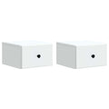 Mobiletto da notte a muro 2 pcs Bianco 34,5 x 33 x 20 cm