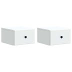 Mobiletto da notte a muro 2 pcs Bianco 34,5 x 33 x 20 cm