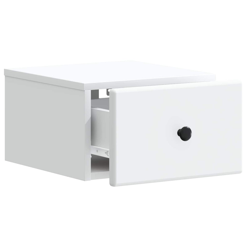 Mobiletto da notte a muro 2 pcs Bianco 34,5 x 33 x 20 cm