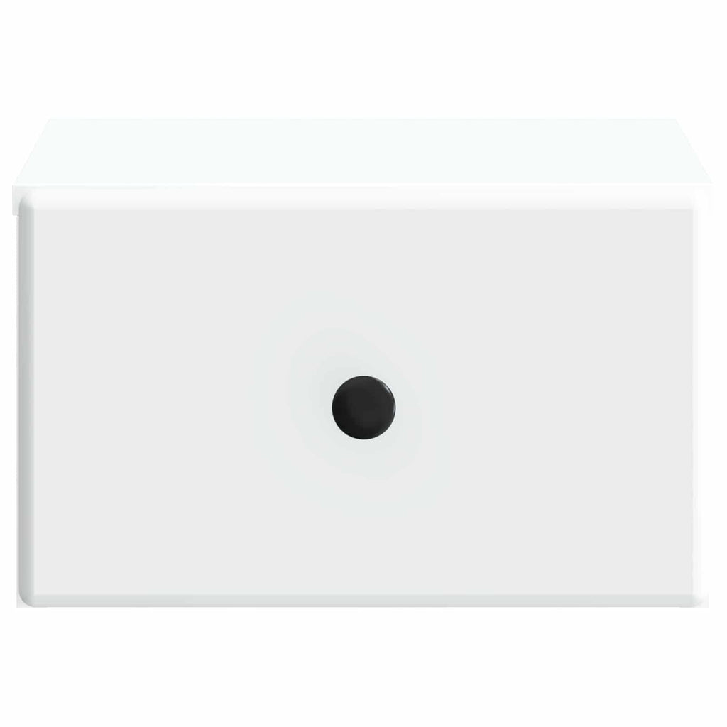 Mobiletto da notte a muro 2 pcs Bianco 34,5 x 33 x 20 cm