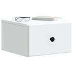 Mobiletto da notte a muro 2 pcs Bianco 34,5 x 33 x 20 cm