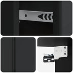 Mobiletto da notte a muro con cassetto Nero 34,5 x 33 x 20 cm