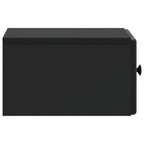 Mobiletto da notte a muro con cassetto Nero 34,5 x 33 x 20 cm