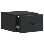 Mobiletto da notte a muro 2 pcs Nero 34,5 x 33 x 20 cm