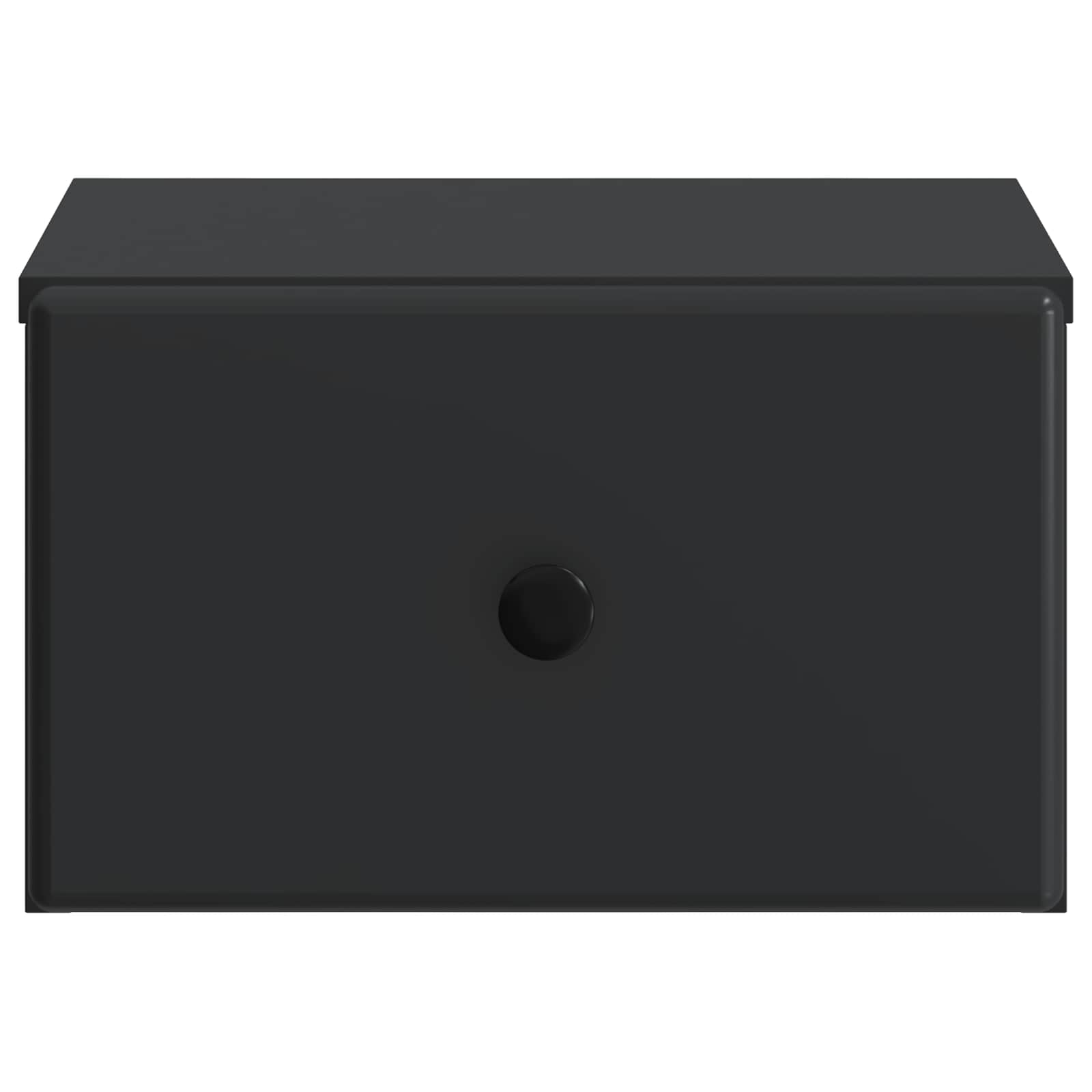 Mobiletto da notte a muro 2 pcs Nero 34,5 x 33 x 20 cm