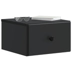 Mobiletto da notte a muro 2 pcs Nero 34,5 x 33 x 20 cm
