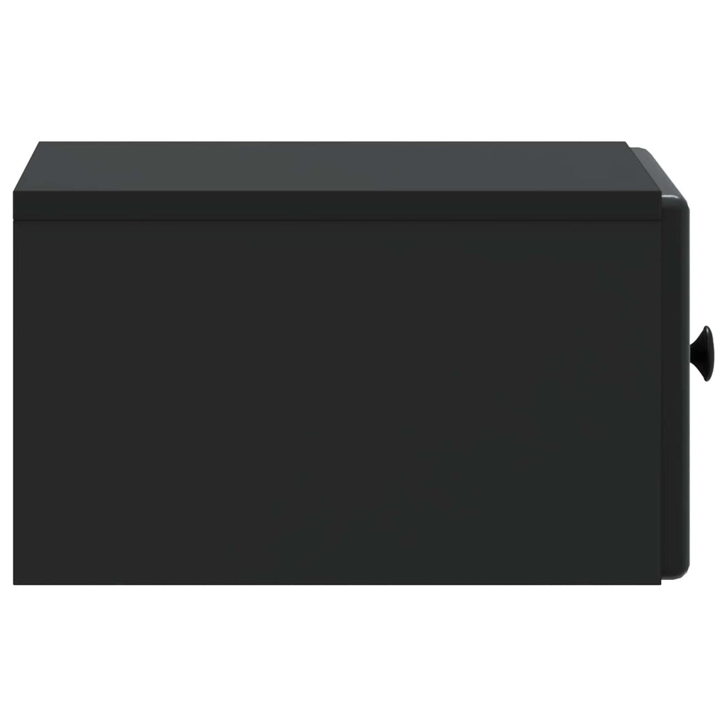 Mobiletto da notte a muro 2 pcs Nero 34,5 x 33 x 20 cm