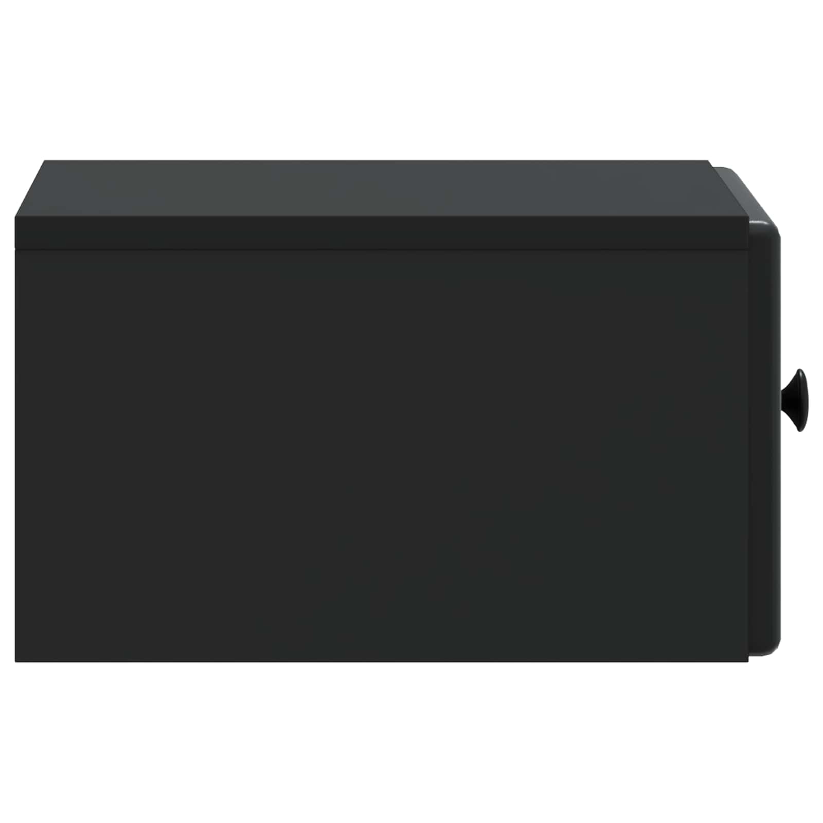 Mobiletto da notte a muro 2 pcs Nero 34,5 x 33 x 20 cm