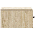 Mobiletto da notte a muro Rovere Sonoma 34,5 x 33 x 20 cm